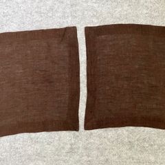 2 x fabric napkin - brown - 38 x 38 cm