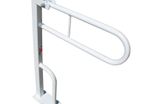 Toilet safety drop down grab rail