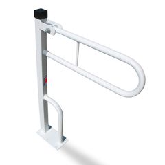 Toilet safety drop down grab rail