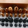 Antique  Chess Set 1930s-40s European Hand Carved Boxwood Complete 32 Pieces Image 5