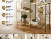 Gold Glass Console Table
