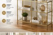 Gold Glass Console Table