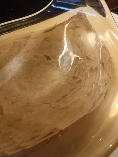 Large Murano Style Hand Blown Glass Dish