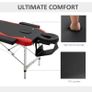 FREE EXPRESS SHIPPING Professional Portable Massage Table W/ Headrest-Black/Red Image 3