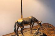 brass horse lamp