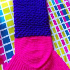 Hand knitted mermaid tail.