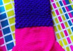 Hand knitted mermaid tail.