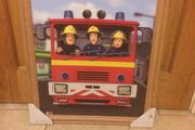fireman Sam poster framed free postage