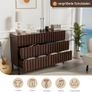 Chest of Drawers with 6 Drawers, 73.4 x 34.5 x 100 cm, Cabinet with Drawers, Narrow Chest of Drawers, Storage Chest of Drawers, Cabinet for Living Room, Bedroom, Hallway (Brown) Image 3