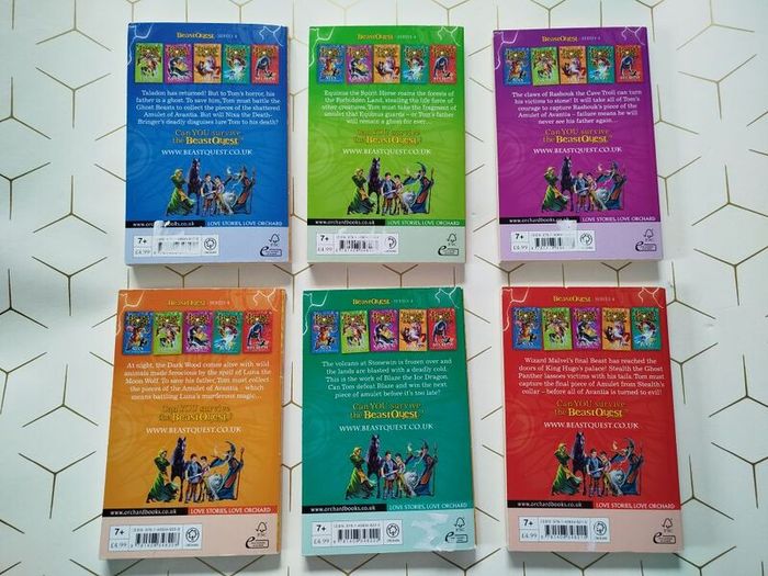 Beast Quest by Adam Blade book 19 to 24 - Series 4: The Amulet of Avantia