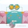 UANLAUO Foldable Baby Playpen Safety Play Yard for Toddler, Kids Activity Centre Indoor or Outdoor (14 Panel Multi) Image 3