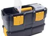 BRAND NEW Black Ultra-tough Plastic Tool Box and Cart with Organizers and Tray in Various Sizes