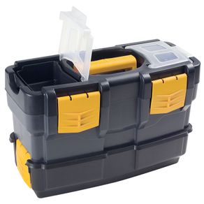 BRAND NEW Black Ultra-tough Plastic Tool Box and Cart with Organizers and Tray in Various Sizes