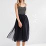 Needle & Thread Dark Blue Navy Sparkling Sequin Diamond Mesh Cami Strap Tulle Midi Dress 10UK/38EU Image 3
