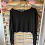top Zara cropped black sweatshirt style top large Image 7