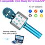 Wireless Karaoke Microphone,Bluetooth Dancing LED Lights Handheld Portable Speaker Karaoke Machine,Compatible with Android & iOS Devices,Home KTV Outdoor Party Image 4