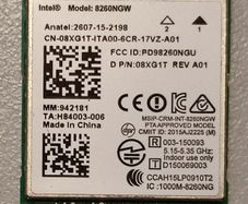 Intel Dual Band WiFi + Bluetooth Card