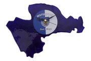 Handmade Glass County Clock - Waterford