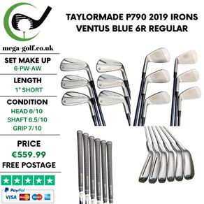 Taylormade P790 2019 Irons / 6-Pw-Aw / Ventus Blue 6R Regular