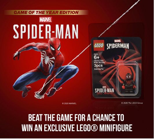 Lego Spider-Man Miles Morales Minifigure Playstation 2020 Sweepstakes Figure Very Rare From The Be Greater This Was Only Available In The US Also Includes Congratulations Paper Leaflet And Also The Original Box And That They Were Shipped Out In So Include