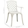 3 Piece Bistro Set Cast Aluminium White Image 2