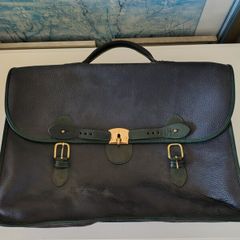 Large Vintage Chesneau Leather Satchel Briefcase