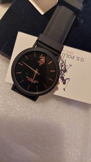 U.S. Polo Assn black quartz watch Its the epitome of understated