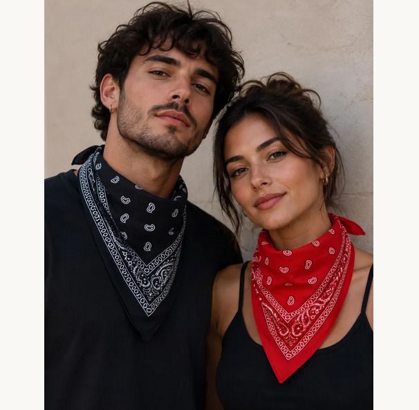 100% Cotton Bandana - great as a headband, scarf, face mask, wrist band, etc