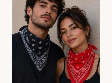 100% Cotton Bandana - great as a headband, scarf, face mask, wrist band, etc