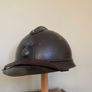 Original WW1 French M15 Adrian Helmet. Infantry Badge. Original paint & liner. Militaria Image 5