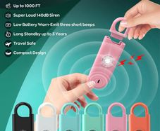 Personal Safety Alarm for Women, 3 Pack 140DB Rape Panic Attack Alarm Keychain Police Approved with Low Battery Notice with Strobe Light, Gift for Kids Elderly College Girls(Pink+Blue+Black)