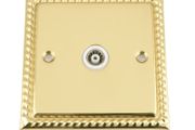Tenby Renaissance Single Brass TV Socket 7772RB