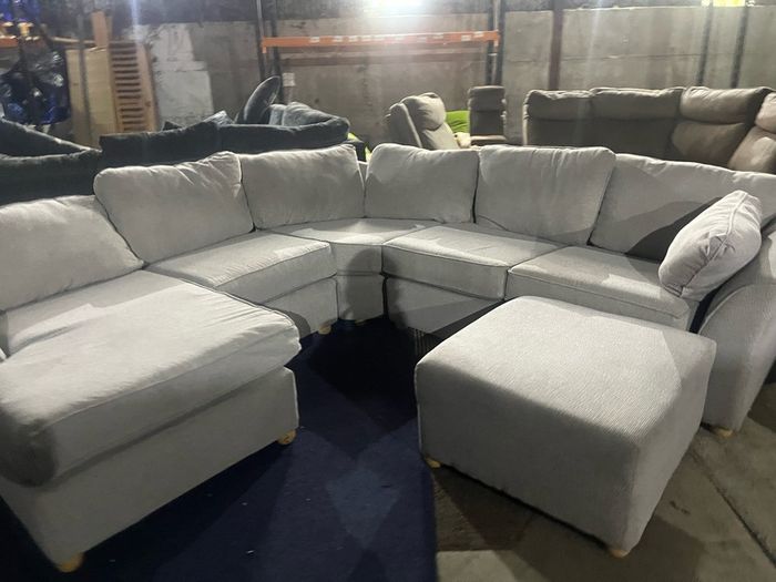 Grey corner sofa set couch