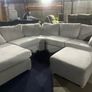 Grey corner sofa set couch Image 4