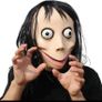 Momo Halloween scary latex mask with hair. Image 2