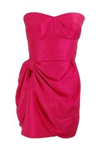 BNWT Dusk by Sheila Yen hot pink strapless mini dress size UK8 EUR36 Postage included