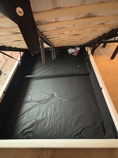 Ottoman double bed brand new off white colour