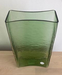 H&M Home Green Glass Vase New