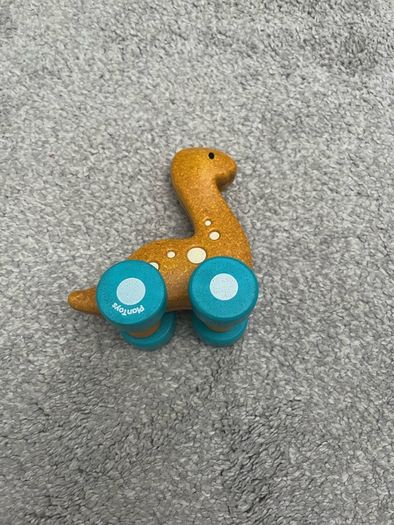 PlanToys Eco Wooden Diplodocus Dinosaur Push Along Toy Car