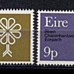 1970 Ireland European Conservation Year Commemorative Stamps Mint Never Hinged (MNH)