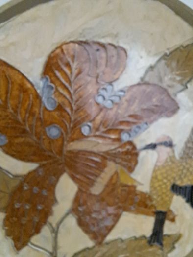 Vintage Hand-Painted Metal Wall Plaque