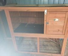 Wooden rabbit house