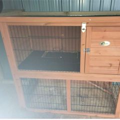 Wooden rabbit house