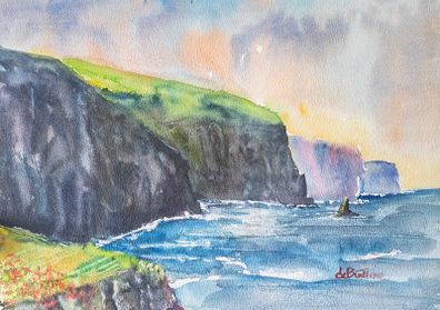 cliffs of moher watercolour