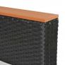 4 Piece Garden Lounge Set with Cushions Poly Rattan Black Image 9
