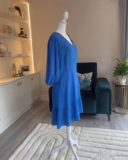 Ladies Vibrant Blue Polka Dot Dress from F&F