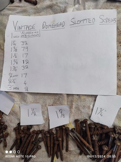 Antique Domehead Slotted screws