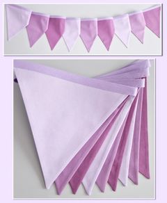 Beautiful Bunting in Shades of Purple