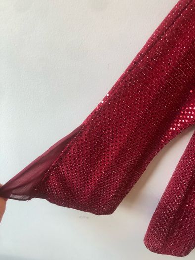 Red sparkly top (approx size 14)