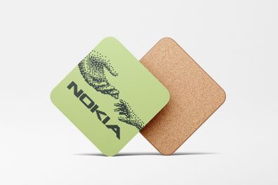 Nokia Hands Logo Monochrome Coaster